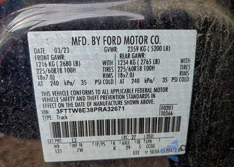 2023 Ford Maverick Xl from USA, damaged, VIN 3FTTW8E38PRA32671